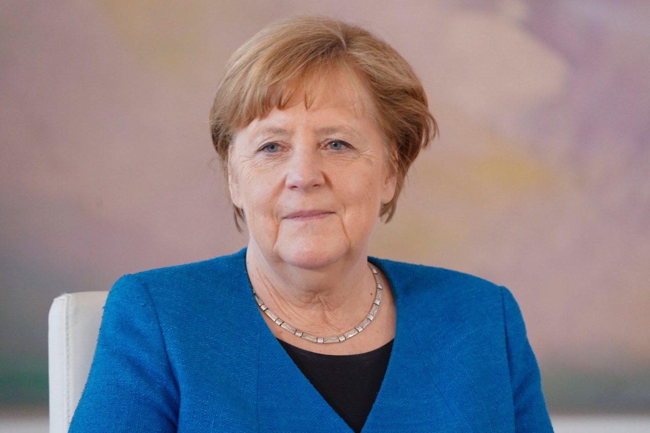 Die echte Angela Merkel.