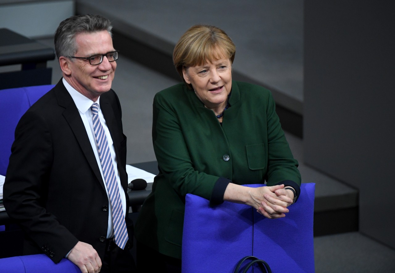 Angela Merkel und Thomas de Maizière.