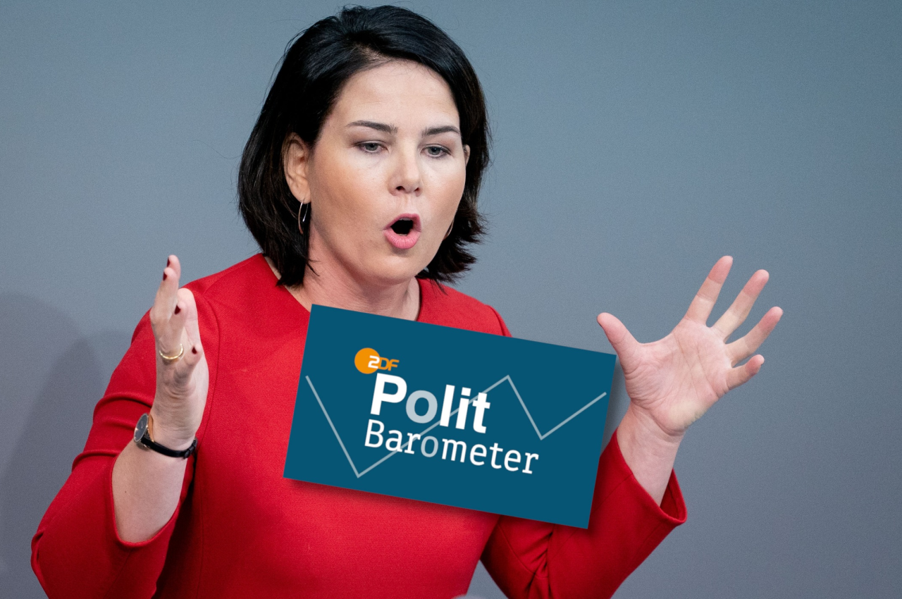 Heftiger Umfrage-Dämpfer für die Kanzlerkandidatin der Grünen, Annalena Baerbock.