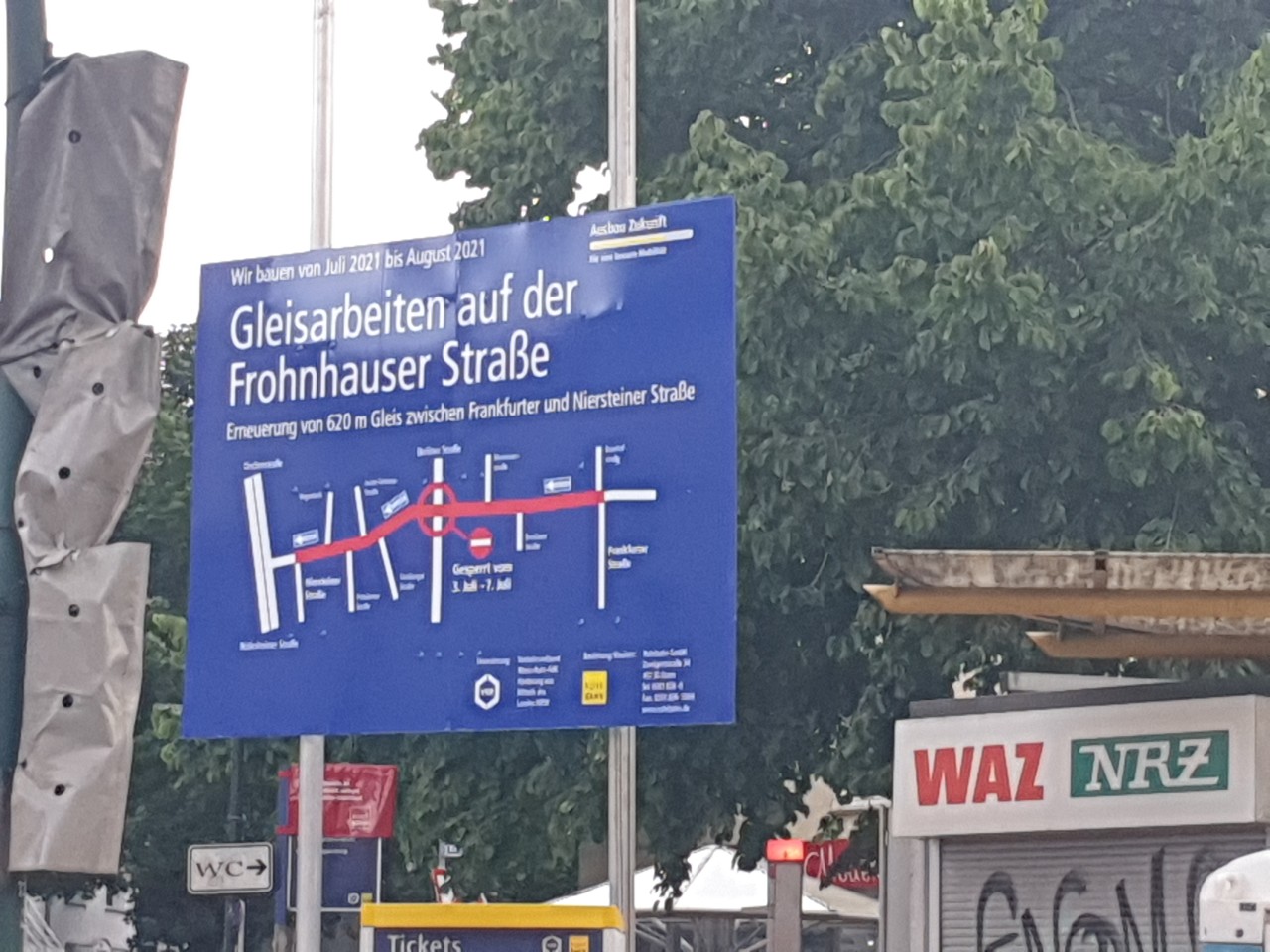 Die Bauarbeiten sollen noch bis Mitte August laufen.