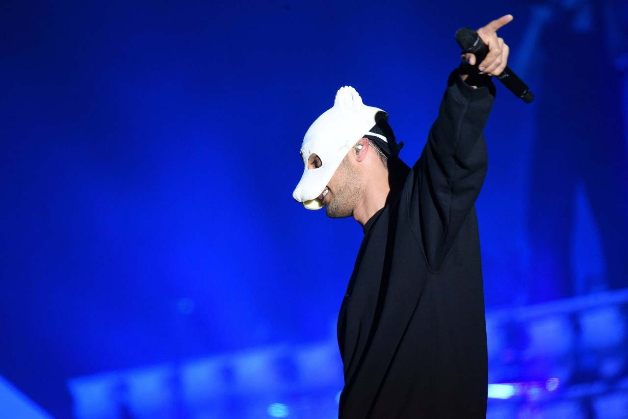 Trotz Panda-Maske ist klar: Cro hat bei seinen Auftritten jede Menge Spaß.