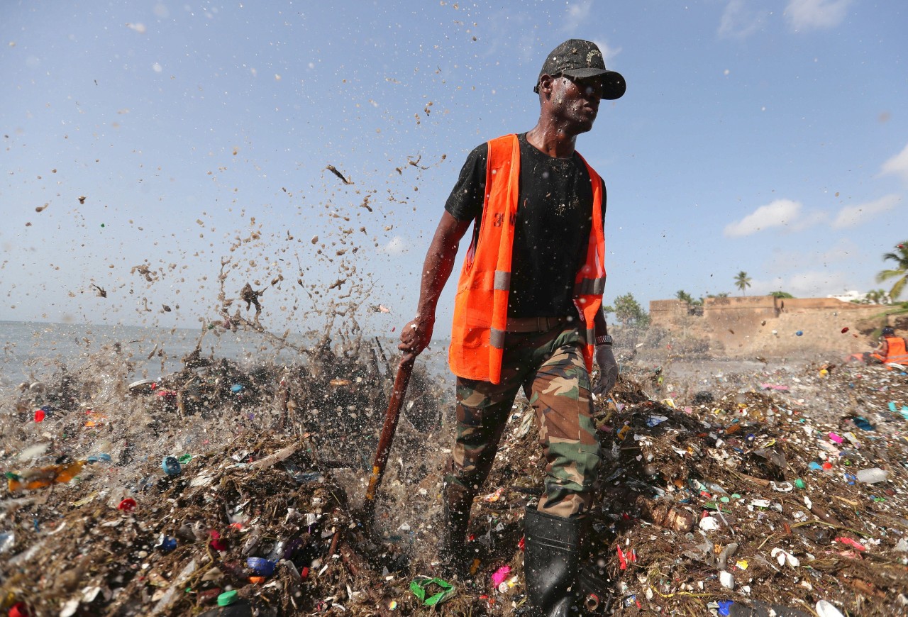 Rund 500 Helfer sammelten Müll in Santo Domingo. 