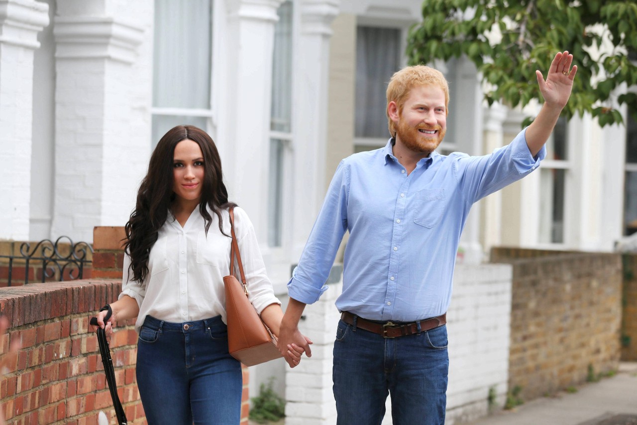 „Meghan und Harry“ in den Straßen von London.