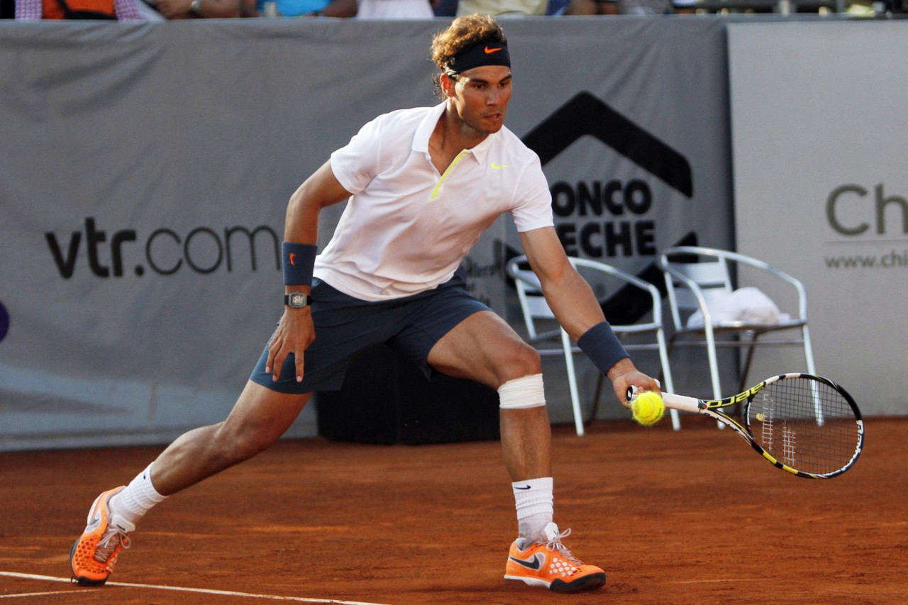 Rafael Nadal in Aktion beim ATP-Turnier im chilenischen Vina del Mar. (Foto: dpa)