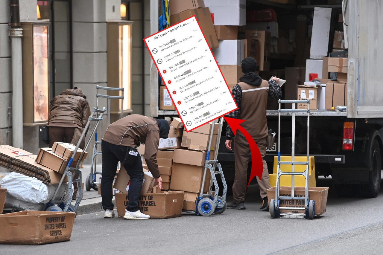 DHL, Hermes, DPD und Co: Achtung! Wenn du eine Paket-SMS bekommst, solltest du hellhörig werden! (Symbolbild)