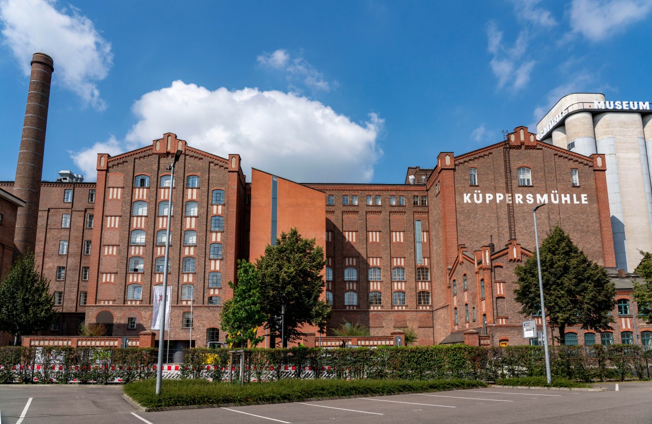 Der Erweiterungsbau des MKM Museums Küppersmühle in Duisburg.