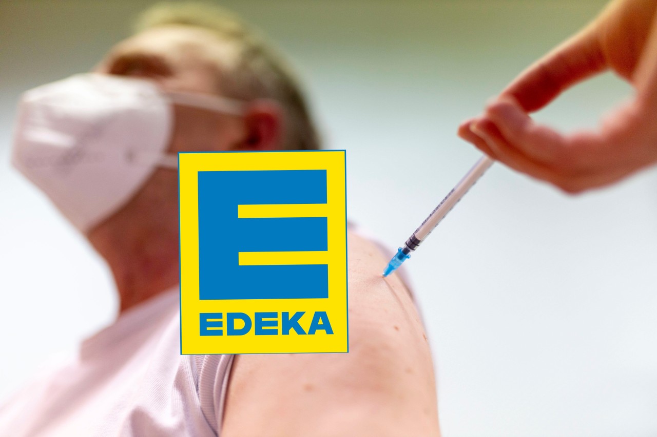 Edeka macht Werbung für die Booster-Impfung. 
