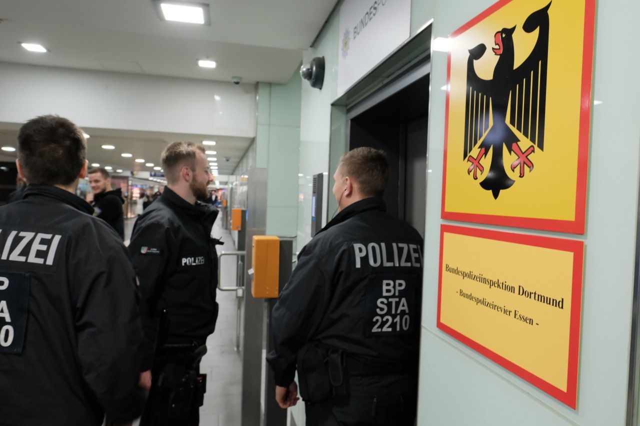 Die Bundespolizeiwache im Hauptbahnhof Essen.
