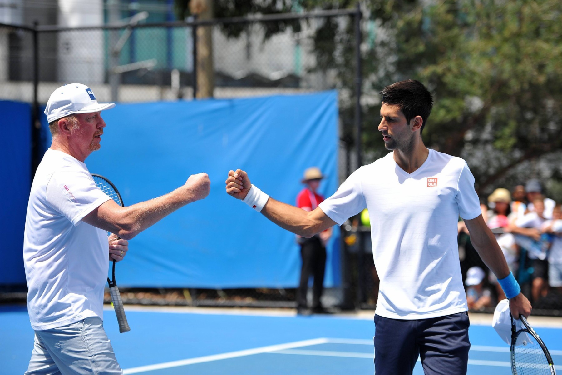 Boris Becker betreut beim Tennisturnier in Wimbledon Novak Djokovic.
