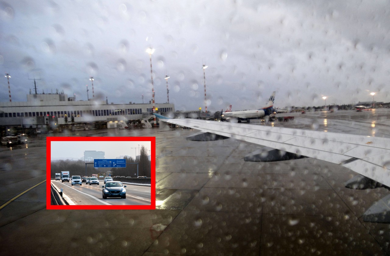 Flughafen Düsseldorf: Zufahrt über A44 wegen Überflutung gesperrt! Das musst du jetzt wissen.