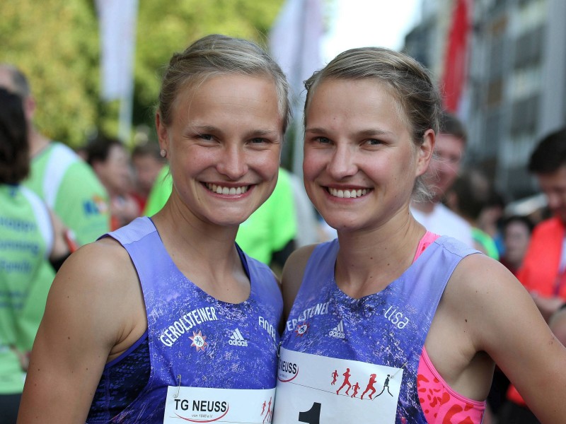 Süß: Die Marathon-Zwillinge Anna und Lisa Hahner. 