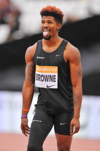 Immer für ein Späßchen zu haben: Der amerikanische Sprinter Richard Browne.
