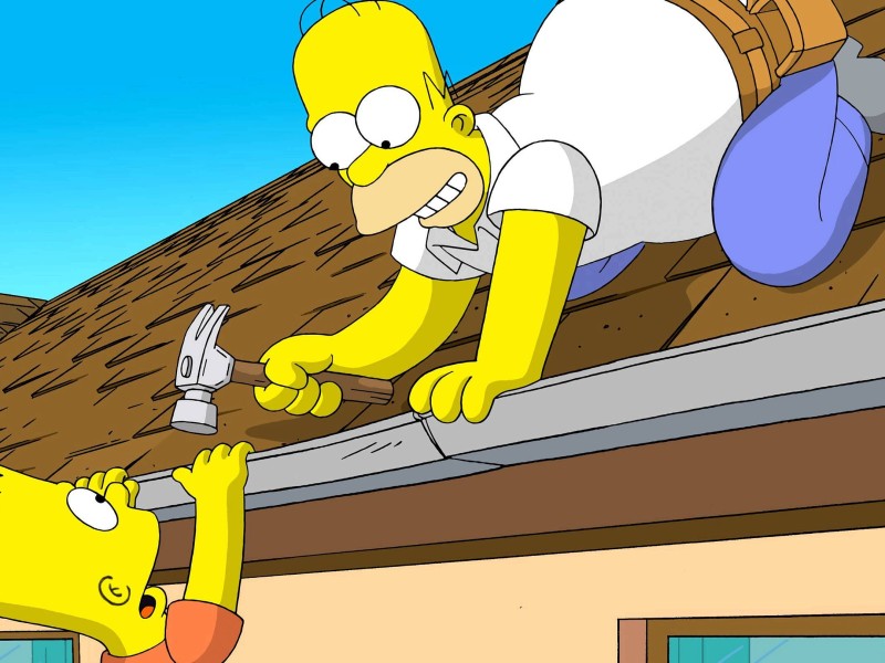 ... Bart Simpson (l.) aus der Trickserie „Die Simpsons“.