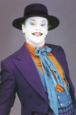 In der Comic-Verfilmung „Batman“ von 1989 zeigte sich Nicholson als Joker mit seinem diabolischen Grinsen. 