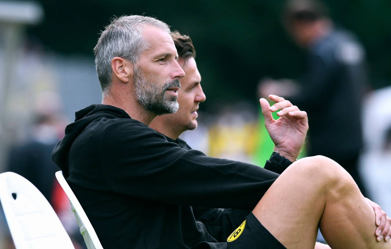 Marco Rose bei seinem Debüt als Trainer im Testspiel gegen den FC Gießen. 