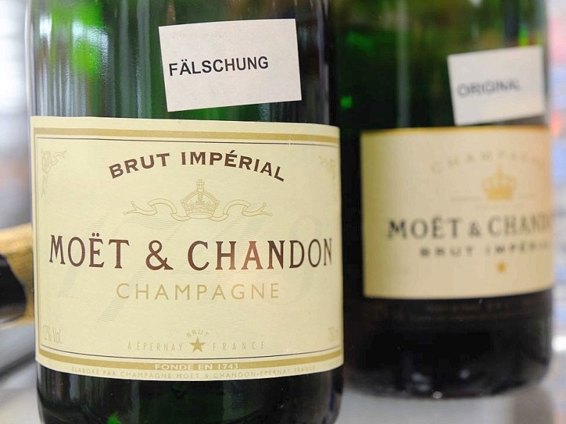 Sogar Champagner der Marke Moet und Chandon wird gefälscht.