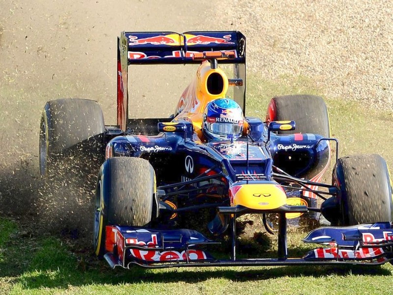 Sebastian Vettel auf vorübergehenden Abwegen.