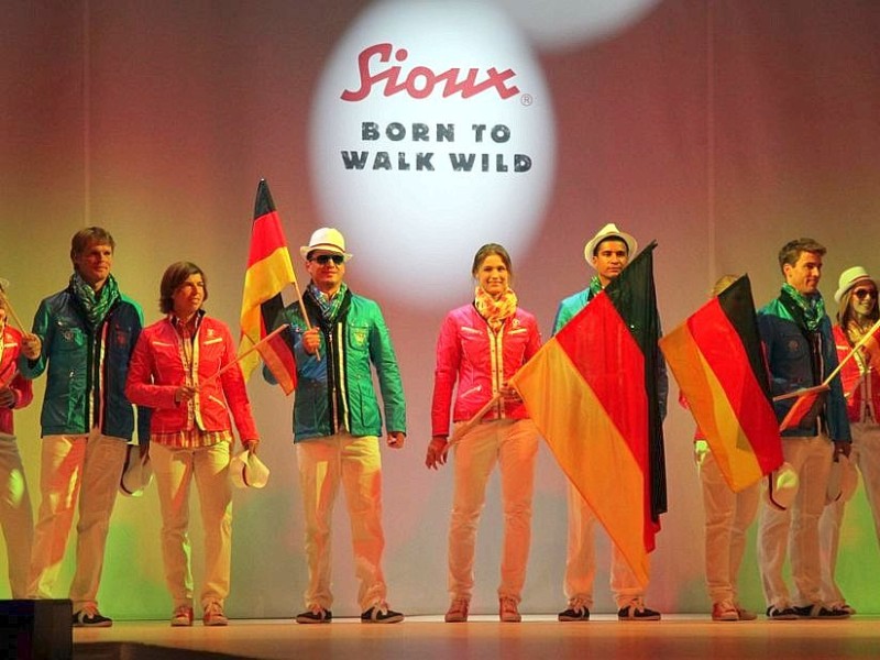 Vorstellung der offiziellen Olympia-Bekleidung in Düsseldorf.
