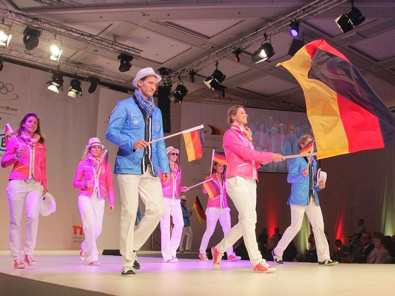 Vorstellung der offiziellen Olympia-Bekleidung in Düsseldorf.