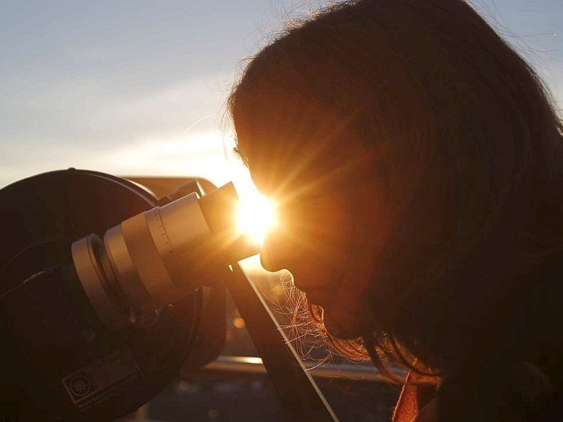 Venustransit bei Sonnenaufgang in Wien.