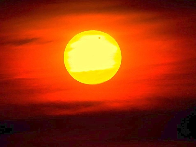 So sah die Venuspassage am frühen Mittwochmorgen in Thüringen aus. In NRW war der Himmel meist zu verschleiert, um etwas sehen zu können.