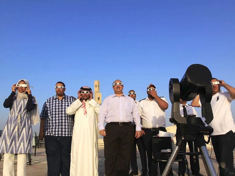 Gut geschützt ist der Venustransit in Bahrein zu beobachten.