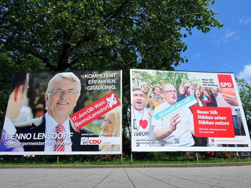 Wer wird Duisburgs neuer Oberbürgermeister? Das Ergebnis der OB-Wahl am 17. Juni machte eine Stichwahl erforderlich. Am 1. Juli 2012 haben die Duisburger nun die Wahl zwischen ...