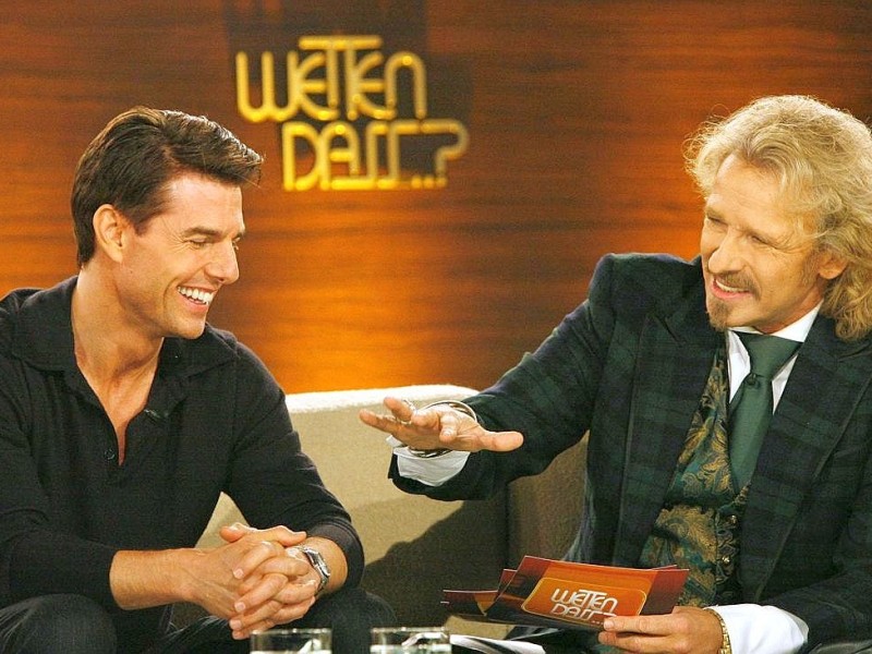 Im Jahr 2009 war Schauspieler Tom Cruise zu Gast bei Thomas Gottschalks TV-Show Wetten dass...?.