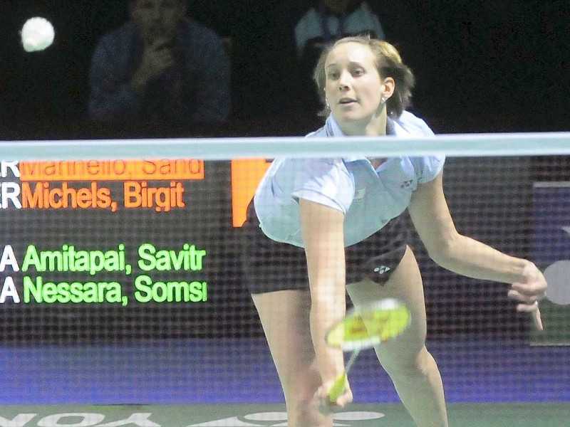 Birgit Michels tritt in London im Badminton-Mixed an.