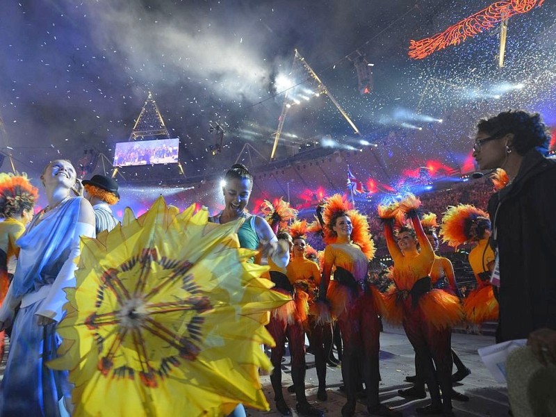 Grandiose Spiele, grandioser Abschluss: Die Show zum Ende der Olympischen Sommerspiele 2012 in London begeisterte die Athleten, die Zuschauer im Stadion und die an den Fernsehern.