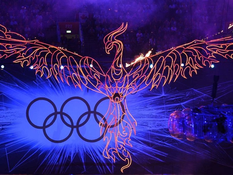 Abschlussfeier in London: Mit einer gigantischen Show sind die Olympischen Sommerspiele 2012 zu Ende gegangen.