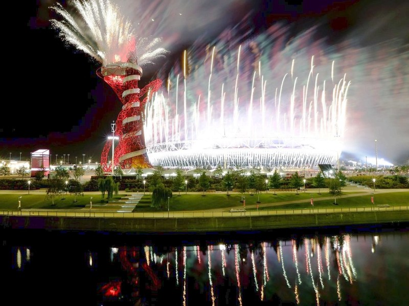 Abschlussfeier in London: Mit einer gigantischen Show sind die Olympischen Sommerspiele 2012 zu Ende gegangen.