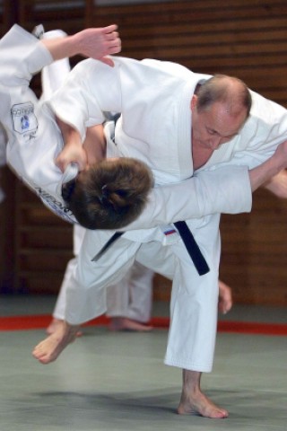 Und sportlich ist er auch noch: Putin beim Judo...