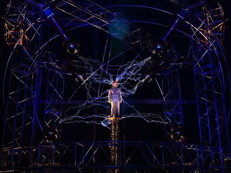 Der Magier David Blaine während seiner elektrisierenden Performance: Electrified, in New York.