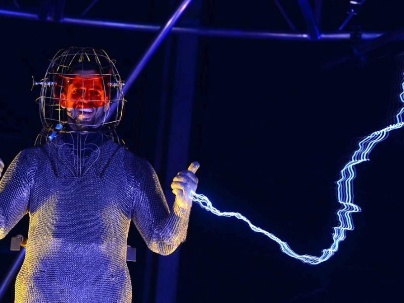 Der Magier David Blaine während seiner elektrisierenden Performance: Electrified, in New York.