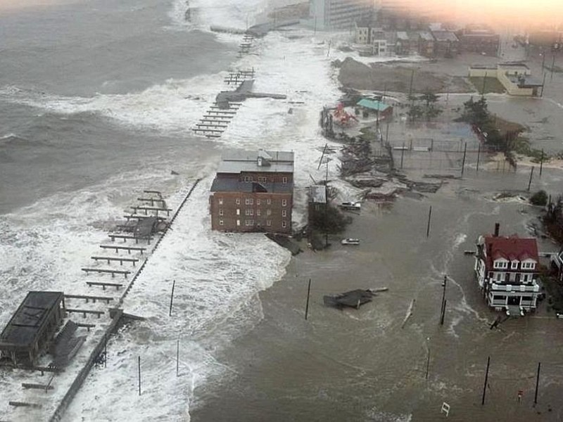 In Atlantic City hatte man bereits am Montag Hochwasser-Erfahrungen gesammelt.
