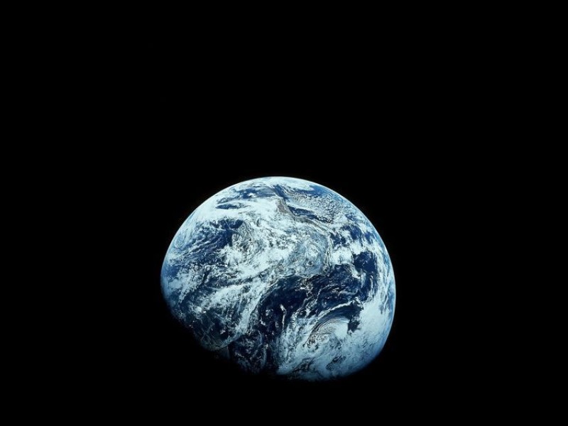 Das Nasa-Bild zeigt die Erde aus Sicht der Apollo 8 im Dezember 1968.