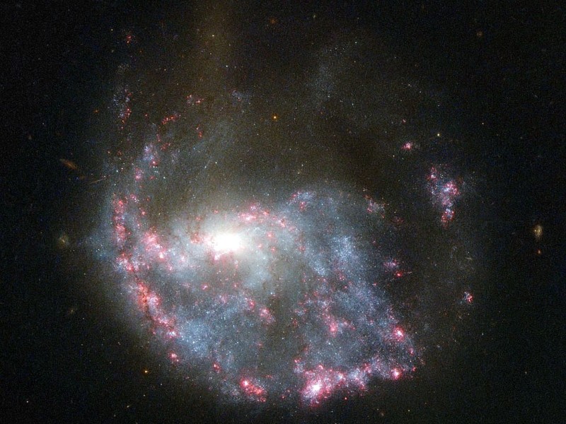 Das Hubble Weltraumteleskop wurde 1990 gestartet und liefert seit dem regelmäßig spektakuläre Bilder. Hier im Bild die Galaxie NGC 922.