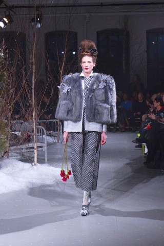 Designer Thom Browne zeigt seine Werke auf der New York Fashion Week.