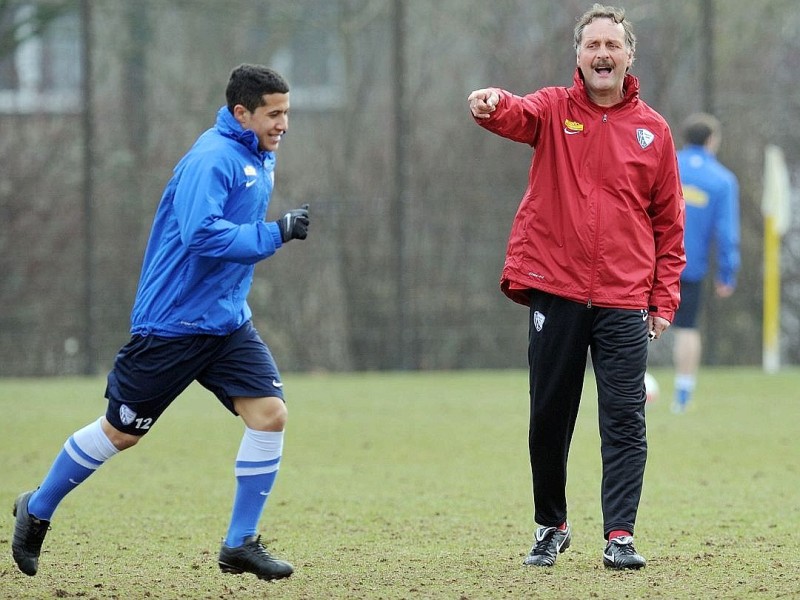 Michael Ortega sprintet vor den Augen seines neuen Trainers.