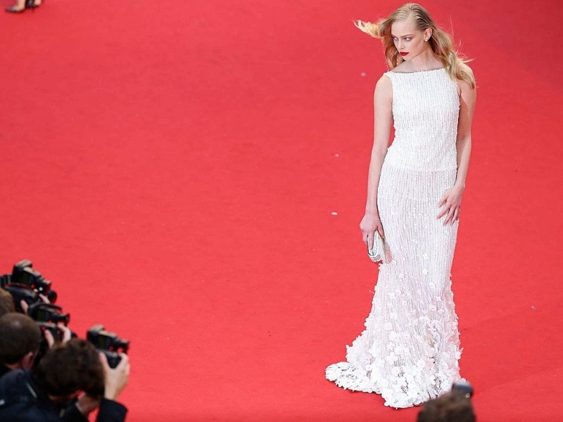 Model  Tanya Dziahileva bei der Eröffnung der 66. Filmfestspiele in Cannes.