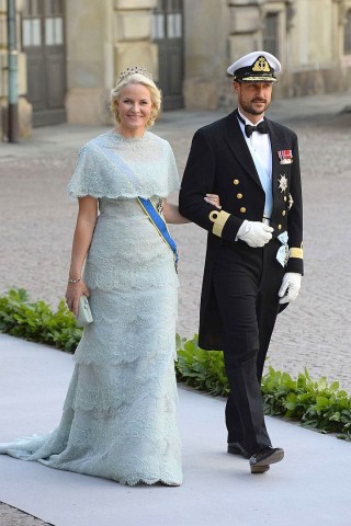 Norwegens Kronprinz Haakon und Prinzessin Mette-Marit .