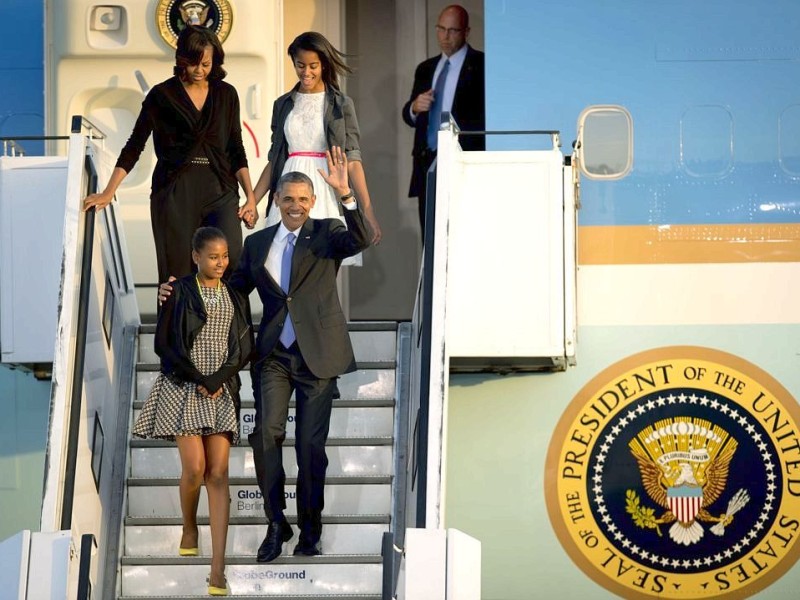Der US-Präsident Barack Obama ist mit seiner Familie auf Staatsbesuch in Berlin.