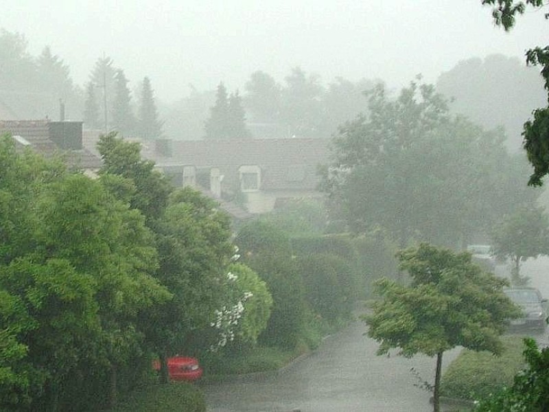 Unwetter in Hagen: plötzlich gab es einen Wolkenbruch über der Stadt.