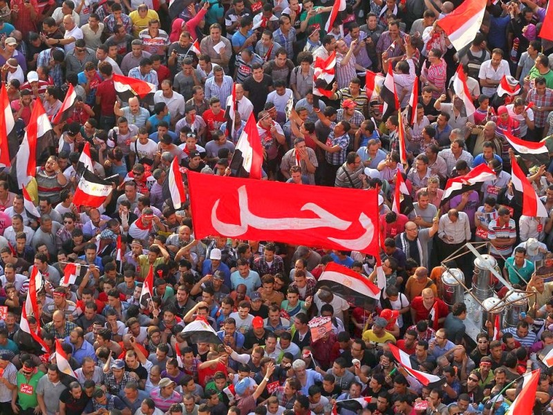 Freude in Ägypten: Präsident Mohammed Mursi ist am Mittwoch entmachtet worden, nachdem am Nachmittag das Ultimatum des Militärs ausgelaufen war.
