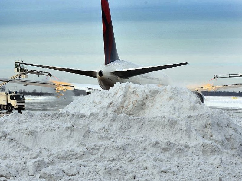 Durch starken Schneefall wurde etwa 2010 der Flughafen lahmgelegt.