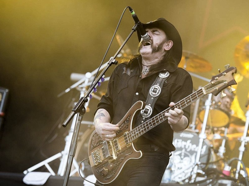 Lemmy Kilmister, Sänger der britischen Band Motörhead beim Wacken Open-Air Festival.