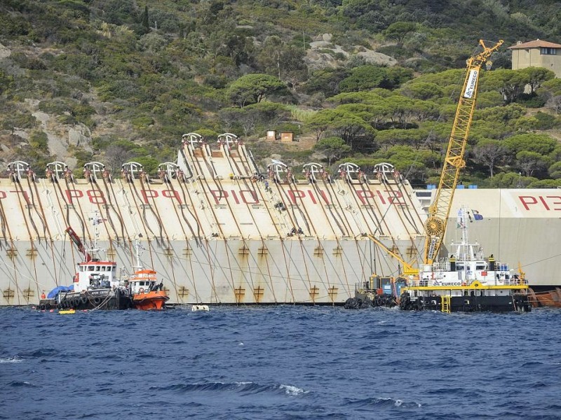 Die Costa Concordia war im Januar 2012 vor der Insel auf einen Felsen gefahren und gekentert, 32 Menschen starben bei dem Unglück.