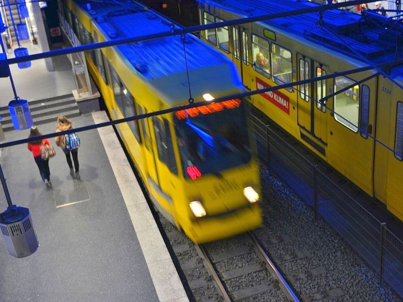 Unter der Erde fährt die 107 weiter zum Essener Hauptbahnhof.