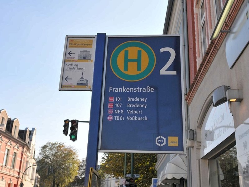 ...Haltestelle Frankenstraße. Sie ist Knotenpunkt für alle Villa Hügel-Besucher. Nicht minder interessant, dafür umso pittoresker ist die...